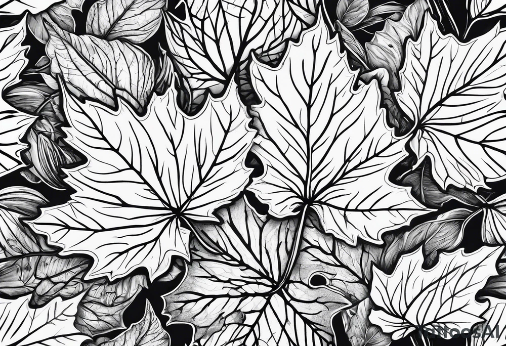 dead leaves floating on water tattoo idea