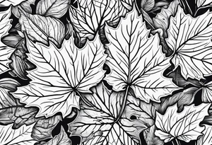 dead leaves floating on water tattoo idea