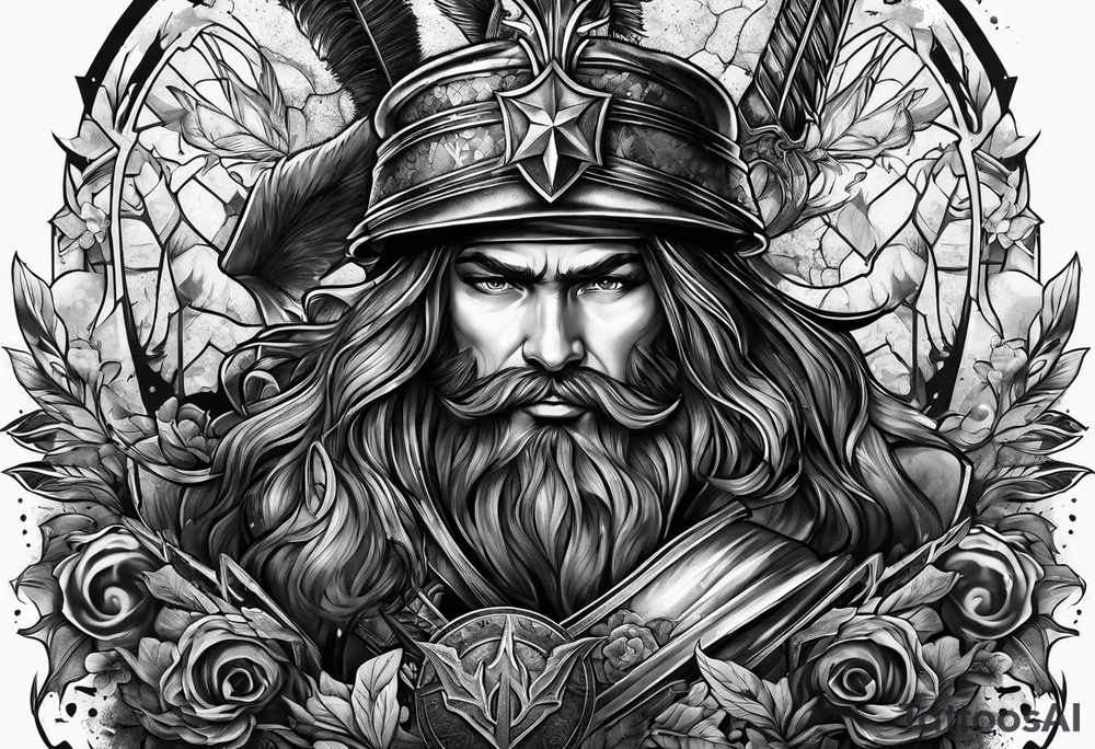 Art showing War tattoo idea