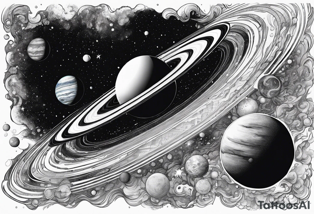 Planets orbiting a quasar. tattoo idea