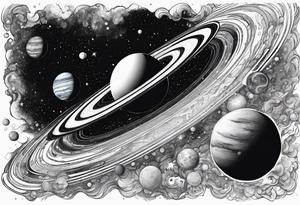 Planets orbiting a quasar. tattoo idea