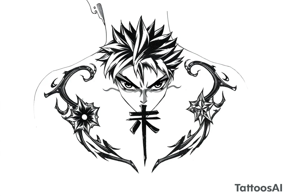 Anime design featuring yuyu hakusho, Toradora, and Eyeshield 21 tattoo idea