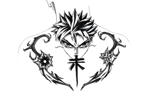 Anime design featuring yuyu hakusho, Toradora, and Eyeshield 21 tattoo idea