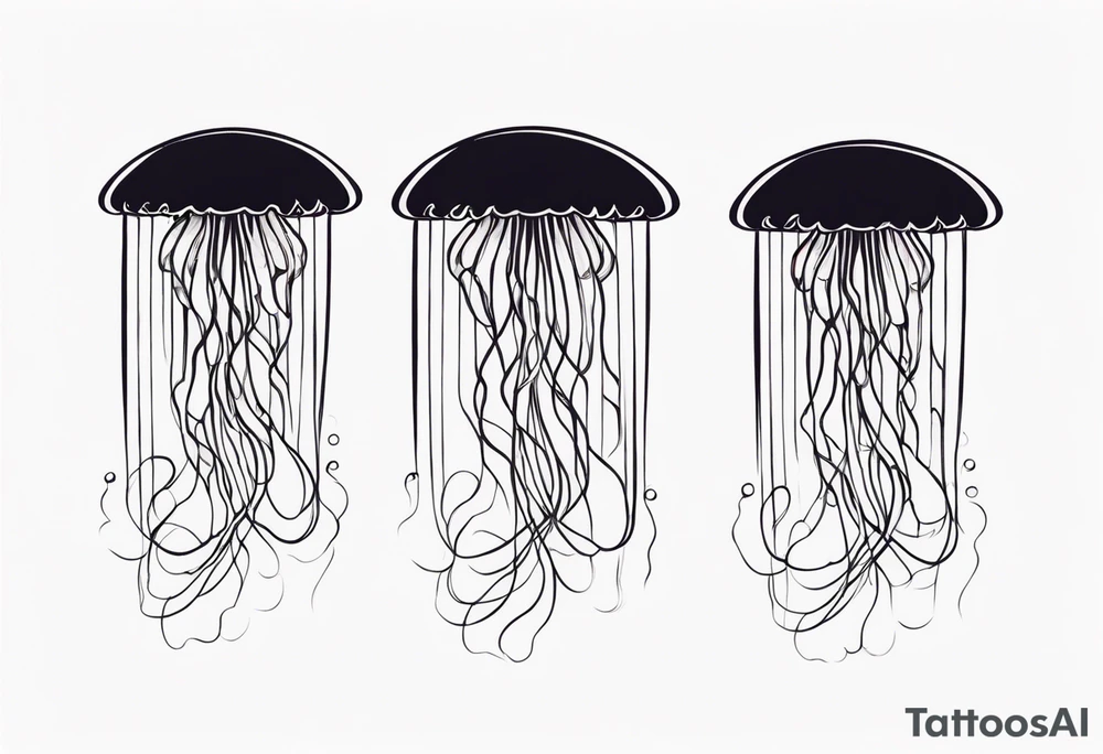traditional style jellyfish tattoo idea