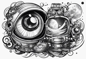 space, music tattoo idea