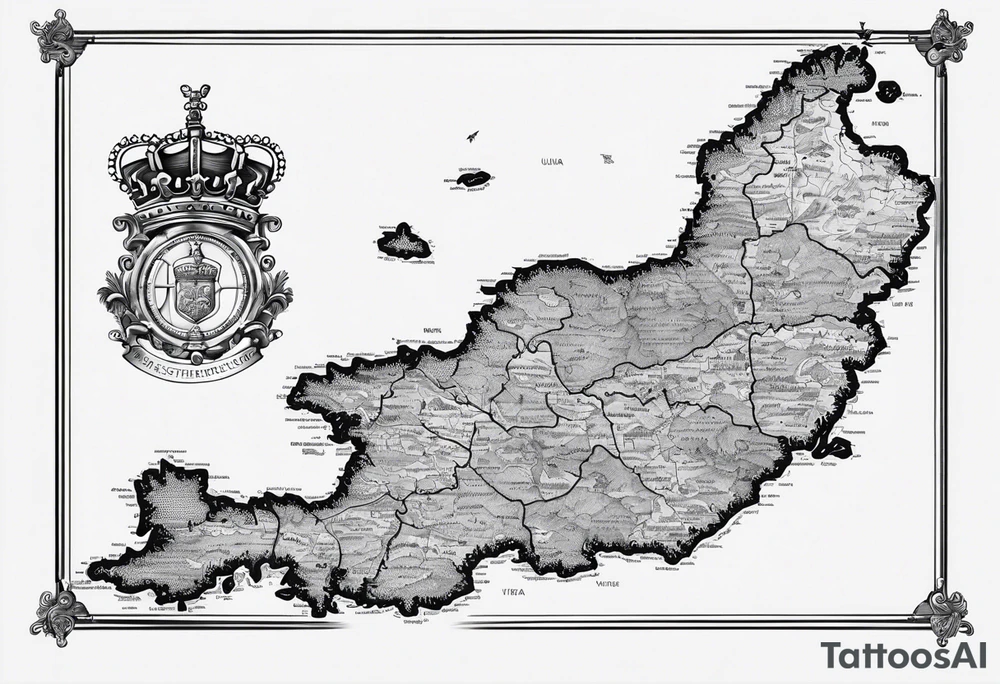 map of uk tattoo idea