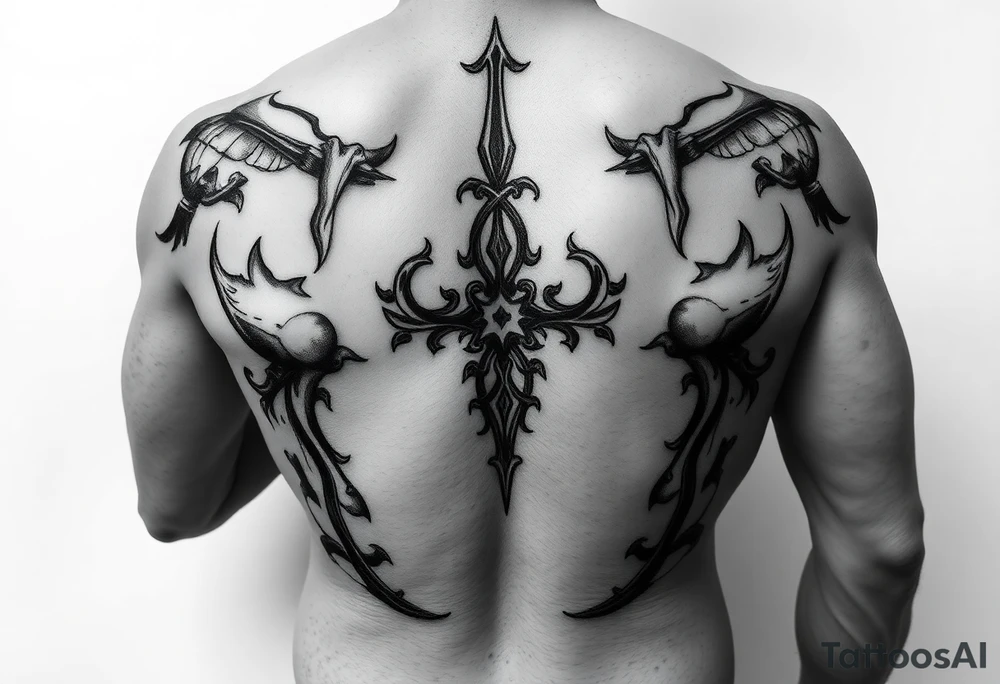 bondage fetish inspired full butt tattoo for a man tattoo idea
