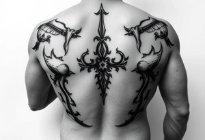 bondage fetish inspired full butt tattoo for a man tattoo idea