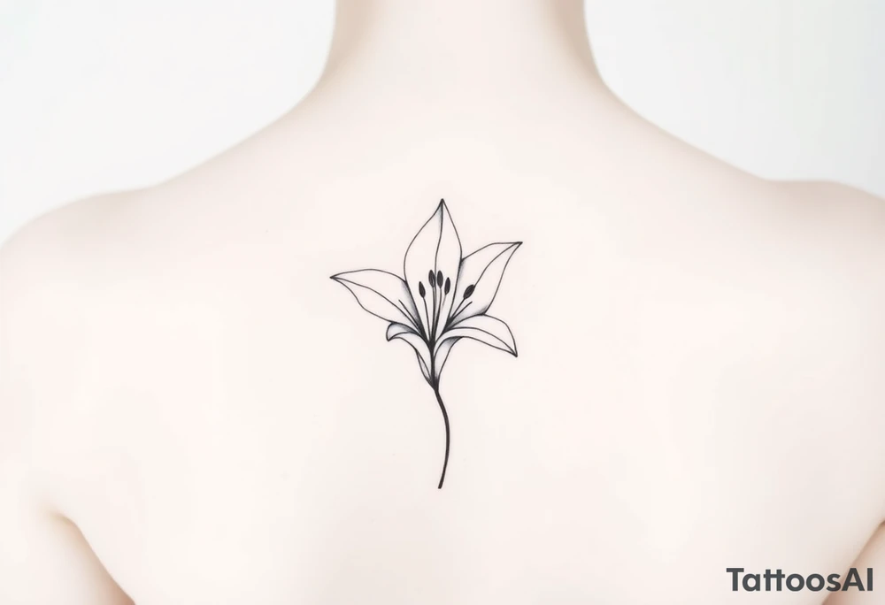 White lilly tattoo idea