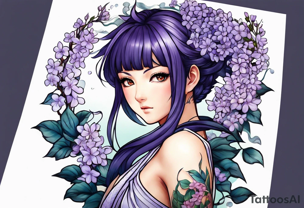 Hinata hyuga lilac tattoo idea