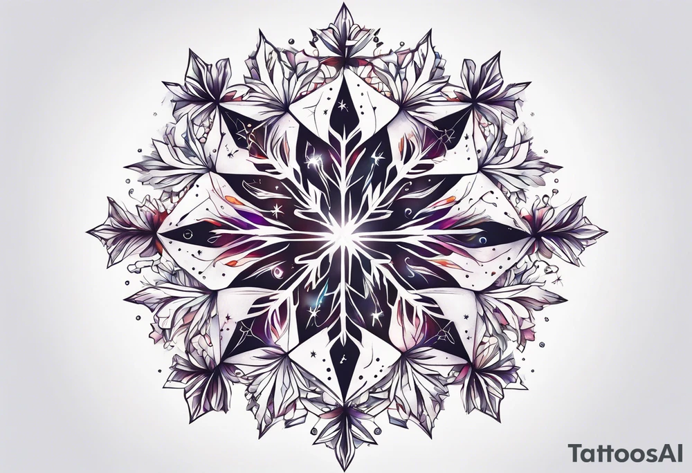 Constellation, animal, snowflake tattoo idea