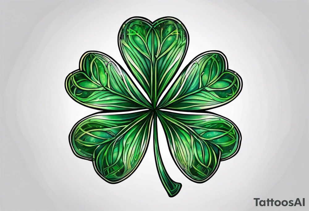 4 leaf clover tattoo idea