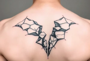 3d broken skin tattoo idea