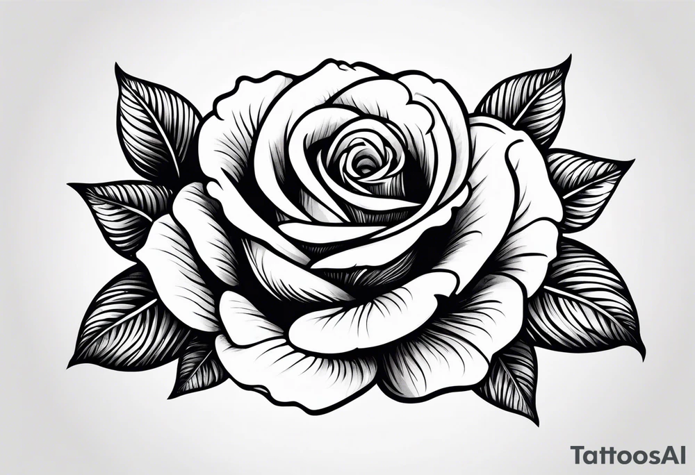 small rose tattoo idea