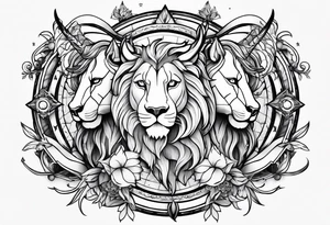 Zodiac Leo and sagittarius tattoo idea