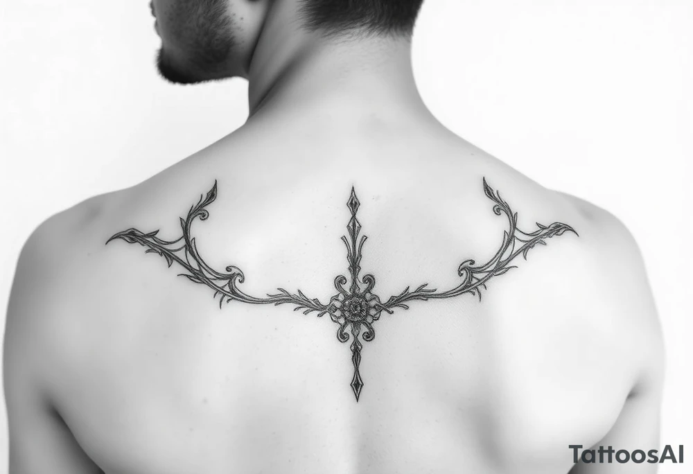 Topless woman tattoo idea