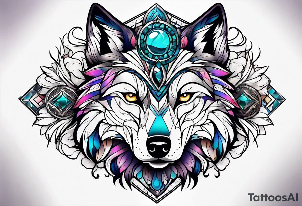 Stoned Wolf tattoo idea