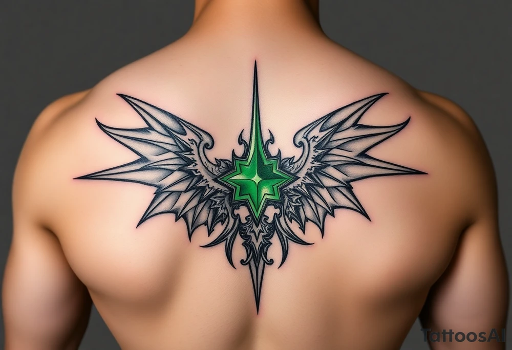Final fantasy green materia tattoo idea
