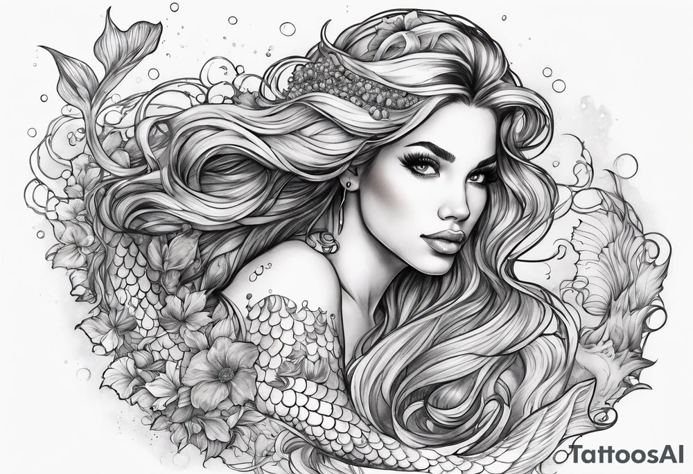 Mermaid tattoo idea