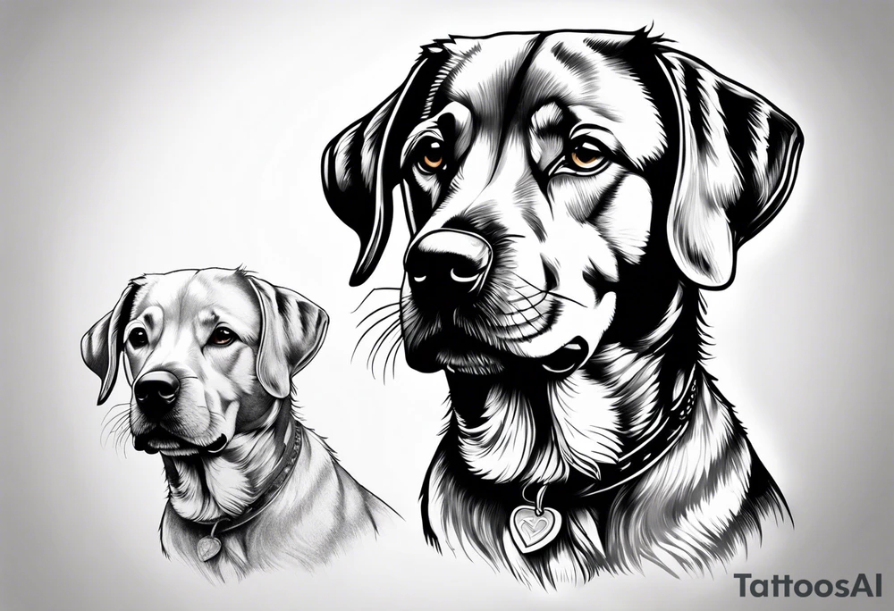 Realistic dog tattoo design tattoo idea