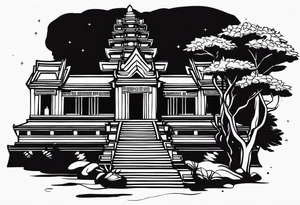 Angkor watt temple tattoo idea