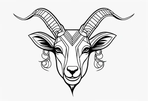 goat animal tattoo idea