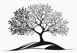 Abstract tree silhouette tattoo idea