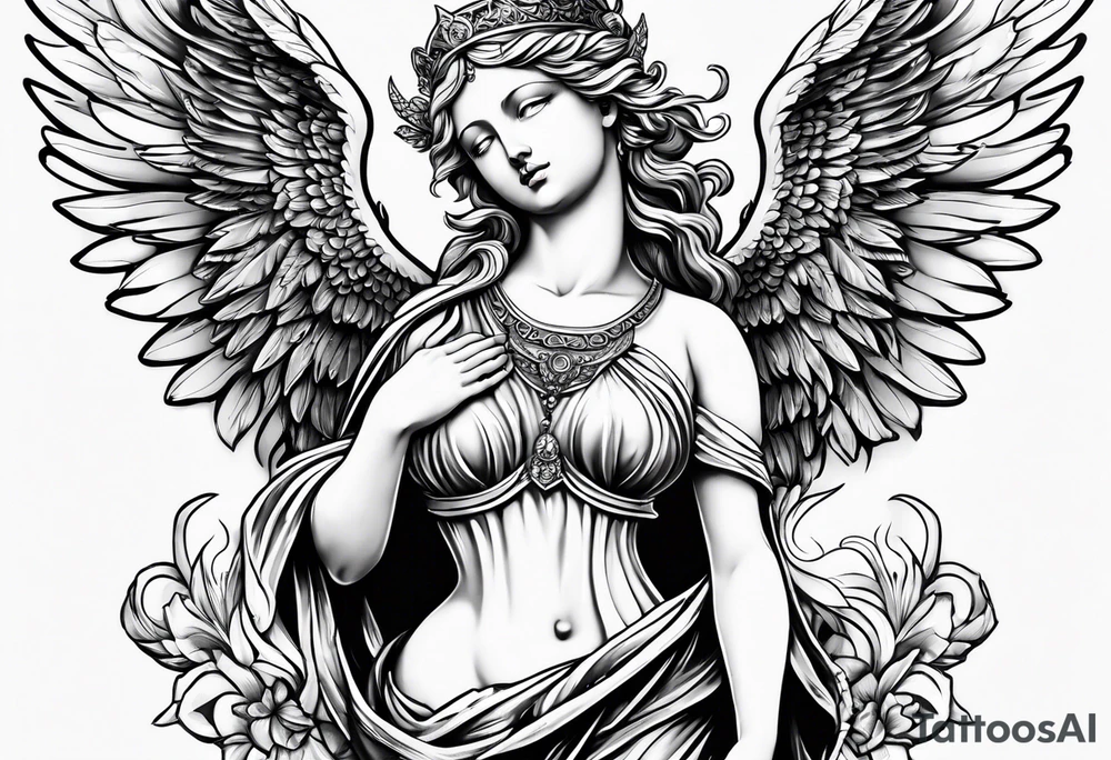 KinderEngel statue tattoo idea