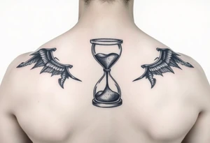 timeglass  with computers tattoo idea