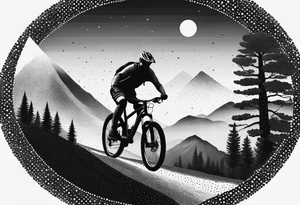 mountain bike tattoo idea