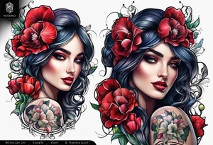 sweet peas design tattoo idea