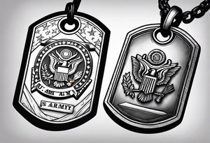 Us army dog tags tattoo idea