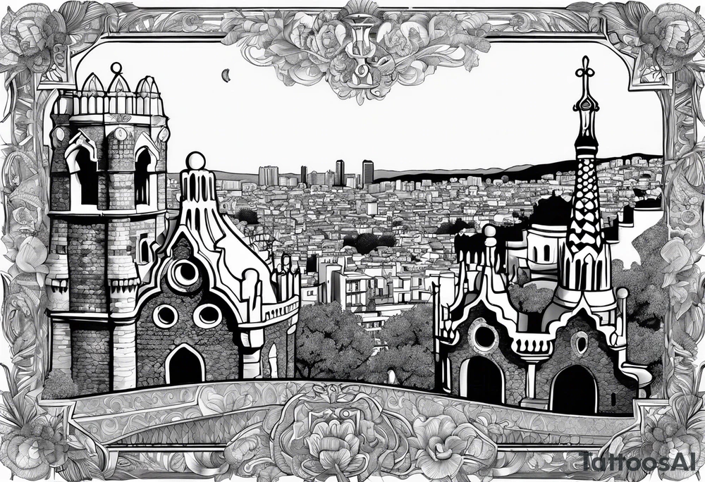 City of Barcelona and Barcelona culture tattoo idea