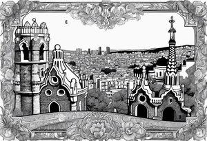City of Barcelona and Barcelona culture tattoo idea