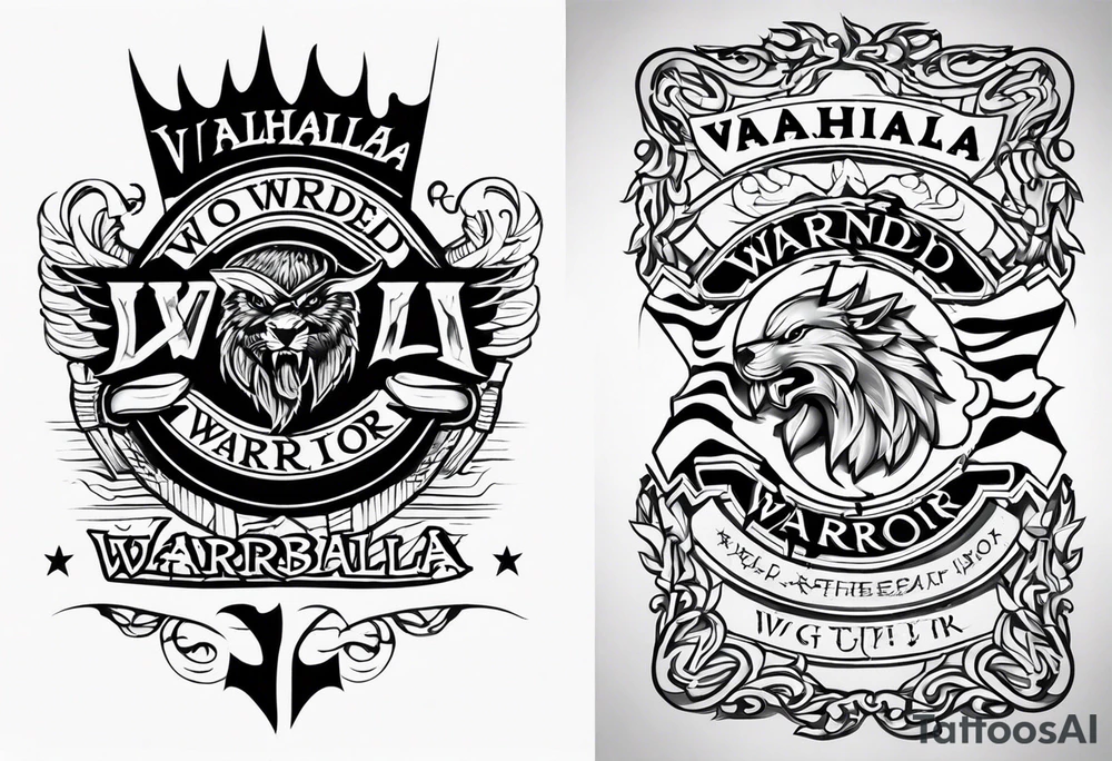 Wounded warrior valhalla tattoo idea