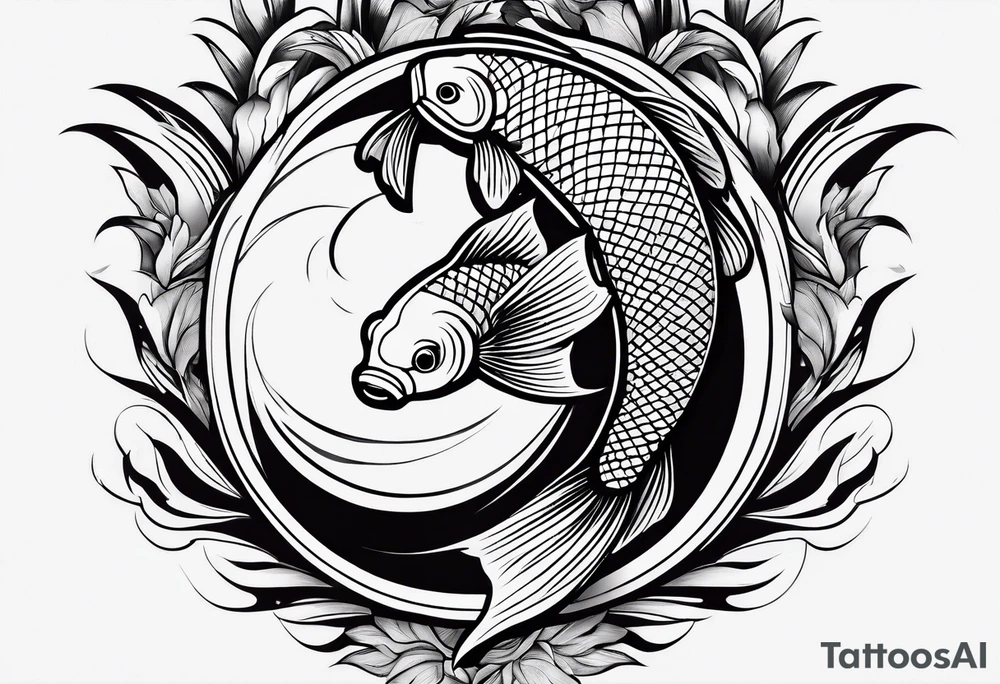Yen yang Koi tattoo idea