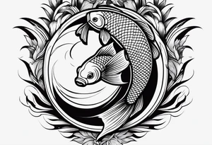 Yen yang Koi tattoo idea