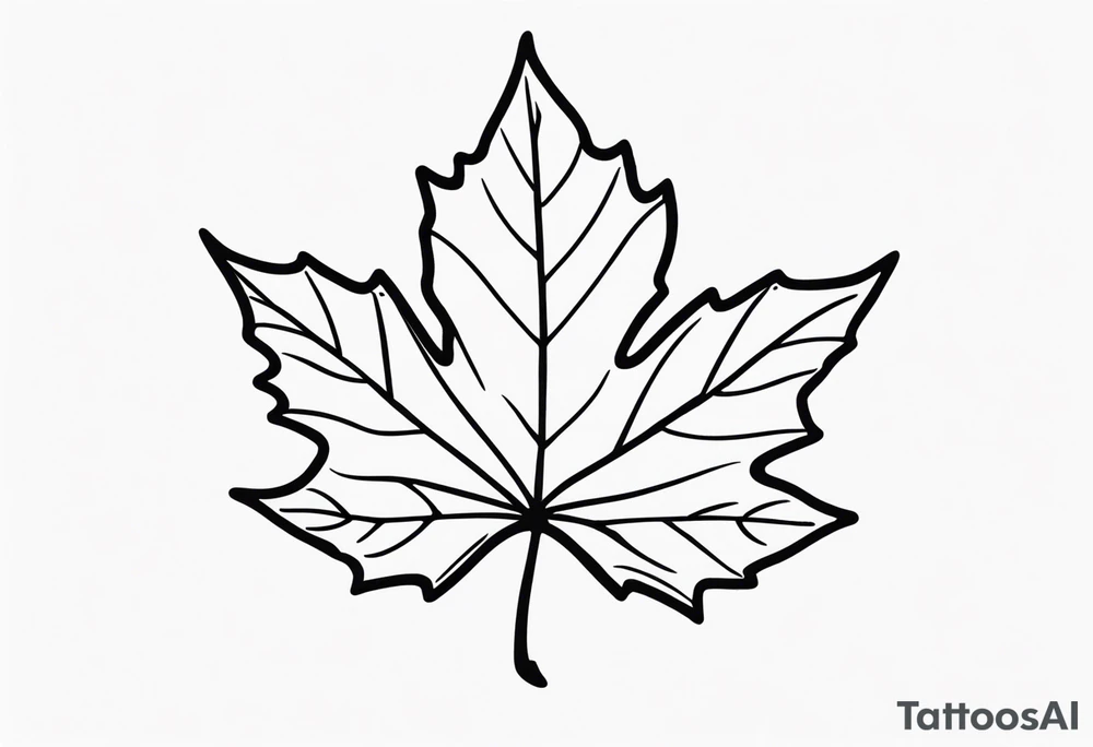 maple leaf tattoo idea