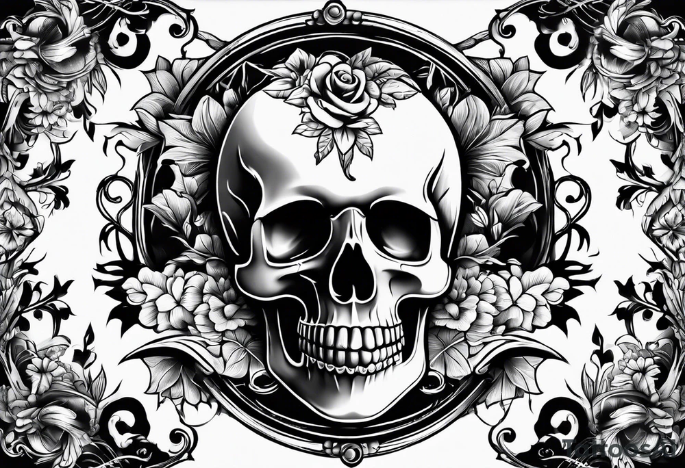 memento mori with angles tattoo idea
