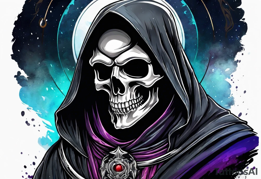 Grim reaper with a halo tattoo idea