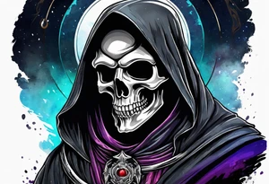 Grim reaper with a halo tattoo idea