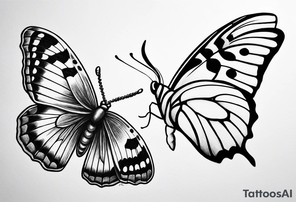 a butterfly and a moth next to each other small under the collar bone tattoo idea a butterfly and a moth next to each other small under the collar bone tattoo idea