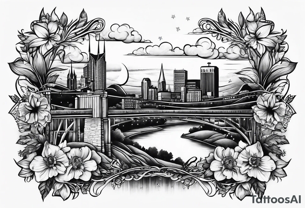 Country music Nashville tennessee tattoo idea