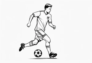 PERSON WITH FOOTBALL tattoo idea