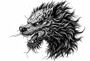 female Foo dog tattoo idea