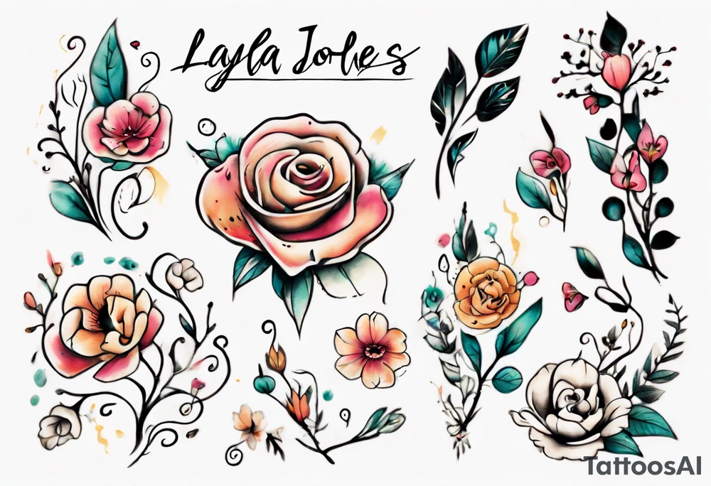 Scripted name, Layla Jones tattoo idea