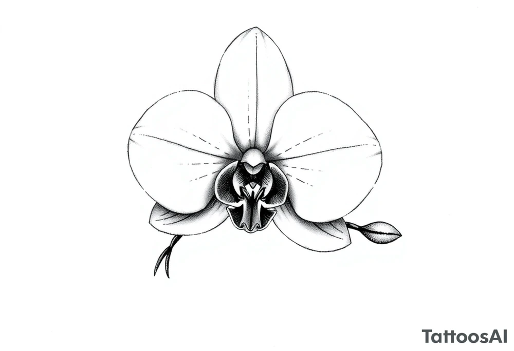 Small orchid tattoo idea