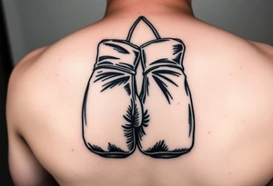 worn down boxing gloves tattoo idea
