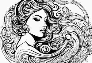Swirls and whirls half sleeve tattoo idea