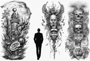 Man leaving his past behind him ready to take on the future tattoo idea